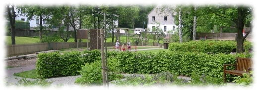 Unmittelbar neben der Festhalle: Garten der Erholung